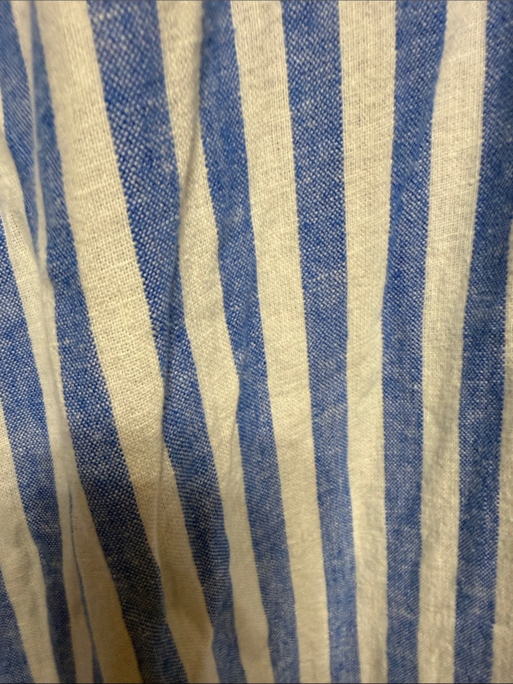 Ava & Viv 1X Blue White Striped Linen Blend Wide Leg Pants - Picture 8 of 10